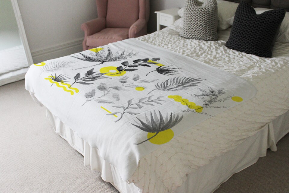 image 1 of Selection Of Leaves Blanket | Multi