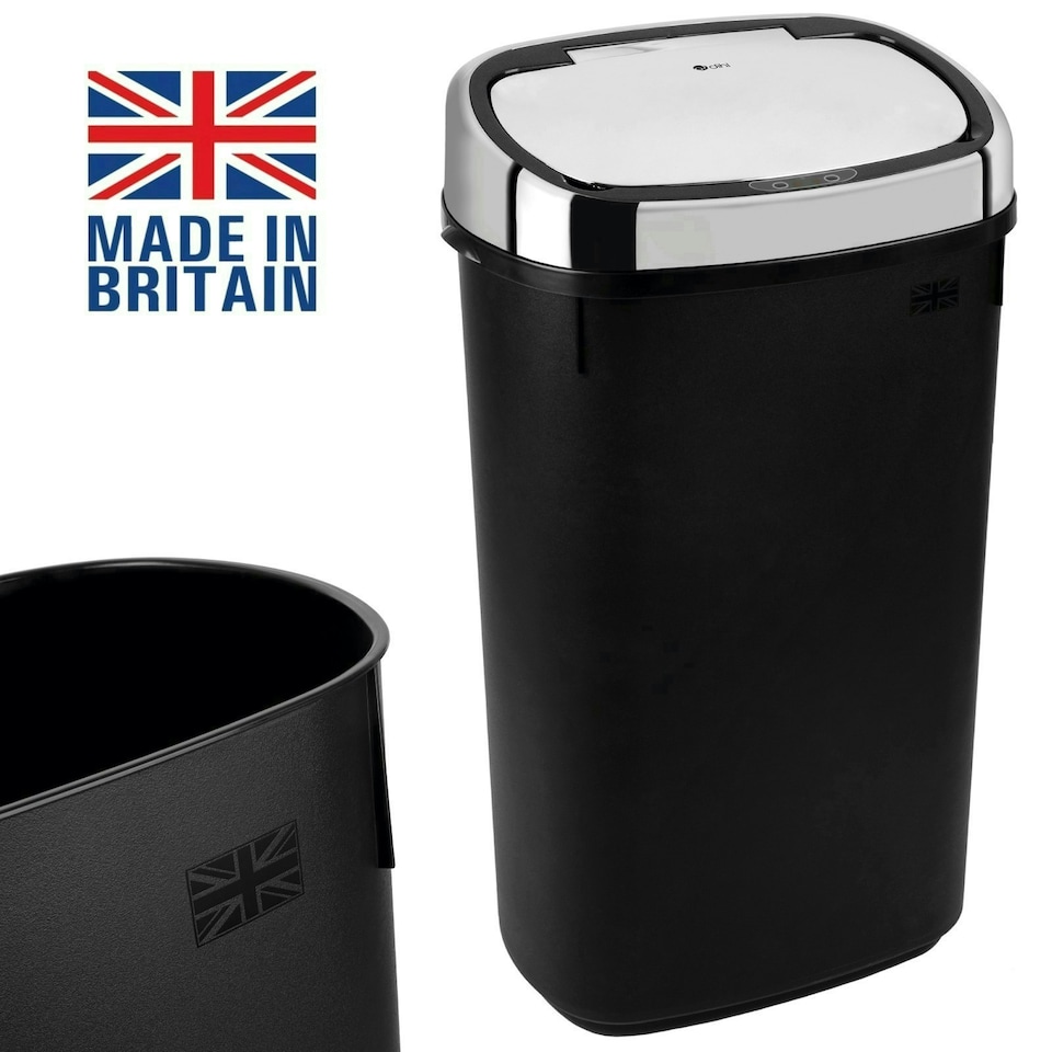 image 1 of Dihl 50L Sensor Bin Black / Chrome Black | 50