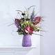 image 3 of Recycled Cloudy Frosted Glass Flower Vase - Berry - H20 x W17cm