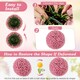 image 7 of COSTWAY 2PCS Artificial Plant Topiary Balls 44CM Decorative Balls Pink | One Size