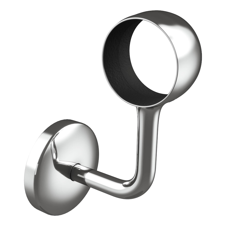 image 1 of Rothley Bannister Staircase Handrail Wall Bracket Polished Chrome 40mm