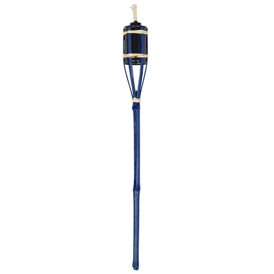 image 1 of Harbour Housewares Bamboo Garden Fire Torches - 60cm - Blue - Pack of 12