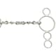 image 2 of Lorina Horse 3 Ring Gag Bit - Silver - 6in