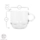 image 3 of LAV 12pc Cozy Stacking Glass Espresso Cups & Saucers Set - 90ml | Clear | Clear