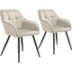 image 1 of Dining Chair Marilyn - velvet look, quilted pattern | Cream | cream/black | 2
