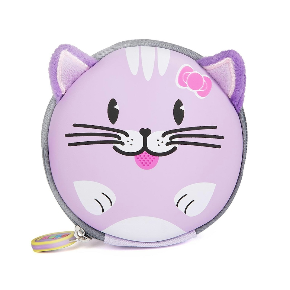 image 1 of boppi Tiny Trekker Keychain Pouch - PURPLE CAT