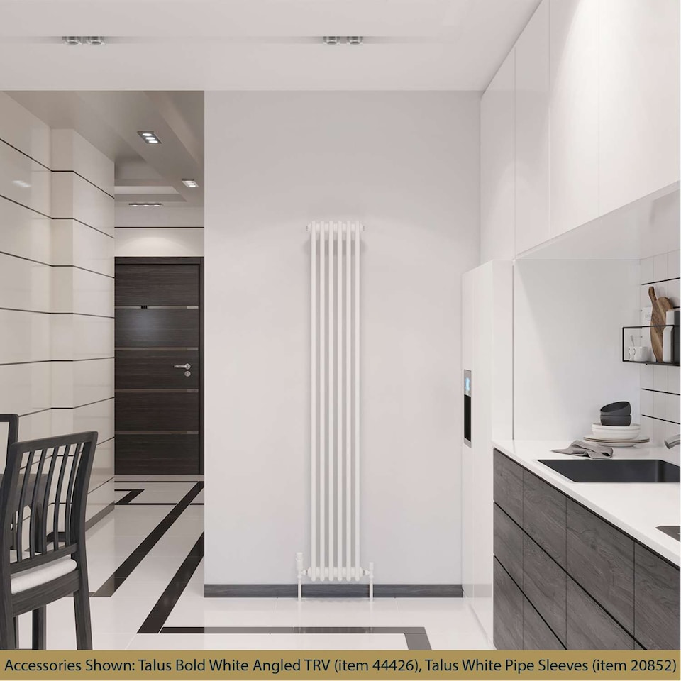 image 1 of Alpha Vertical Triple Column Heated Bathroom Radiator - White - (H) 1800mm x (W) 287mm