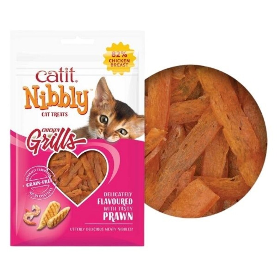 Catit Nibbly Grills Chicken & Prawn Cat Treats 30g