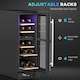 image 6 of HOMCOM 16 Bottle Dual Zone Built-in Wine Cooler Fridge with Glass Door 