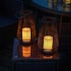 image 1 of ValueLights Vase Shaped Wire Basket Lantern 3 Pack Black Outdoor Decorative Light