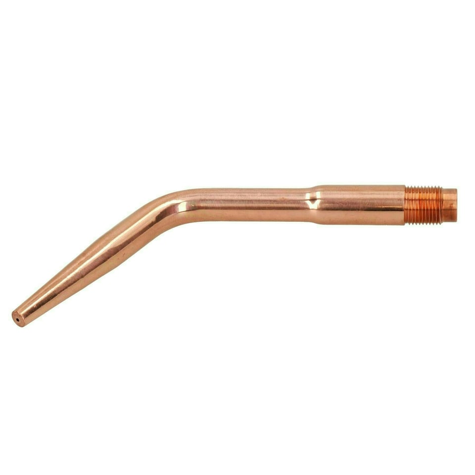 image 1 of Type 5 Swaged Welding Brazing Nozzle No.2 Tip 1.2mm Oxy Acetylene 2 Pack