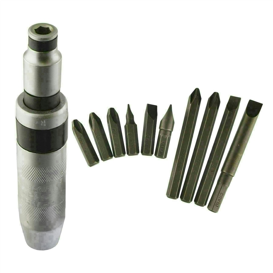 image 1 of Impact socket / screw driver adaptor bit set heavy duty 1/2" drive hammer AT179
