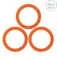 image 1 of Argon Tableware Glass Storage Jar Seals - Large - Orange - Pack of 6