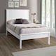 image 1 of 4ft6 Double Pure white,wood,wooden low foot end board,solid panel bed frame.Shaker style.
