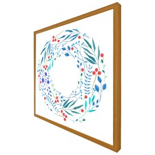 Blue decorative reath (Picture Frame) Brown | Oak | M