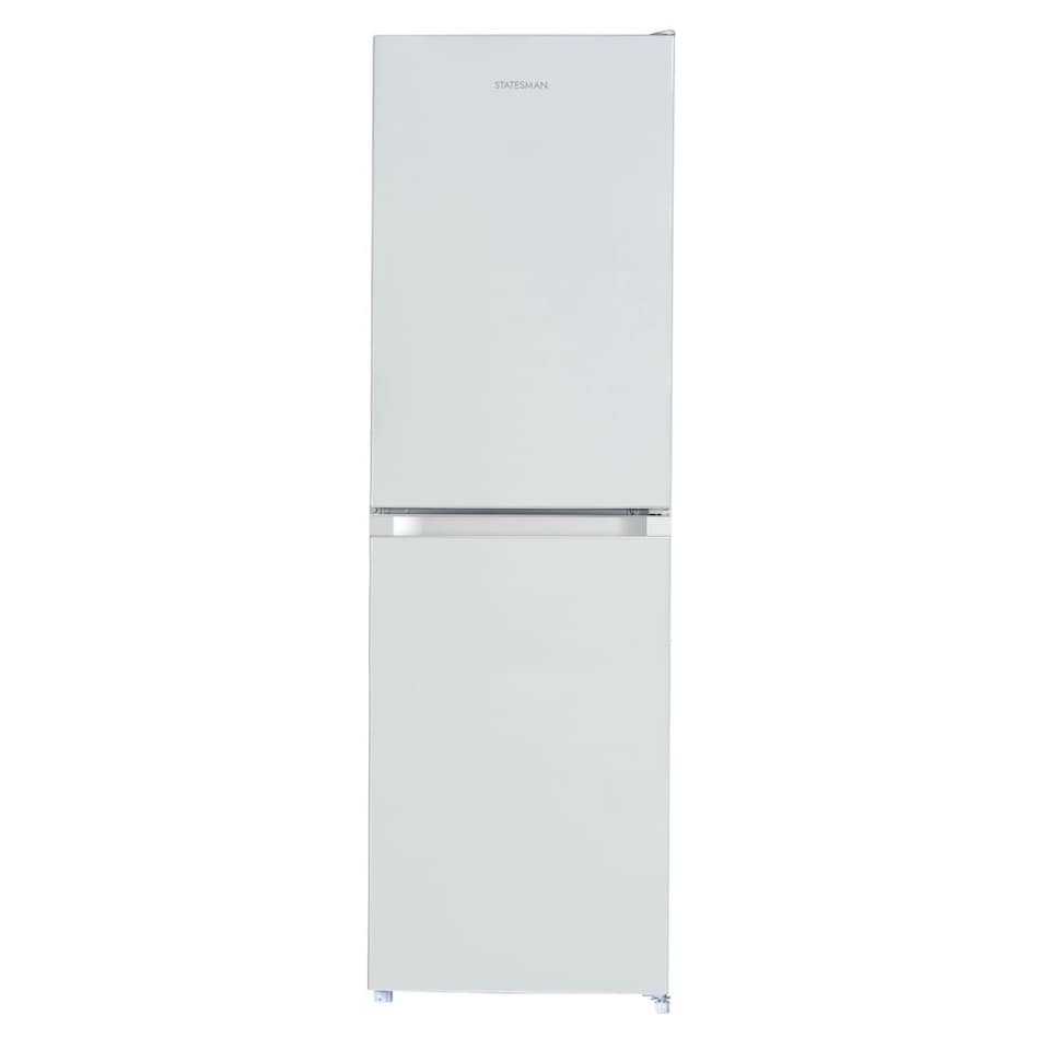 Statesman F01754LFW Freestanding 50/50 Fridge Freezer Low Frost with 4 Freezer Compartments, 3 Adjustable Shelves, 154L Fridge, 100L Freezer, 54 cm Wide, White