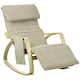 image 1 of HOMCOM Rocking Chair Recliner Armchair with Adjustable Footrest