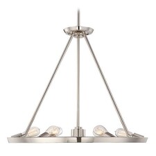 Theater Row 6 Light Pendant Chandelier Light Imperial Silver, E27