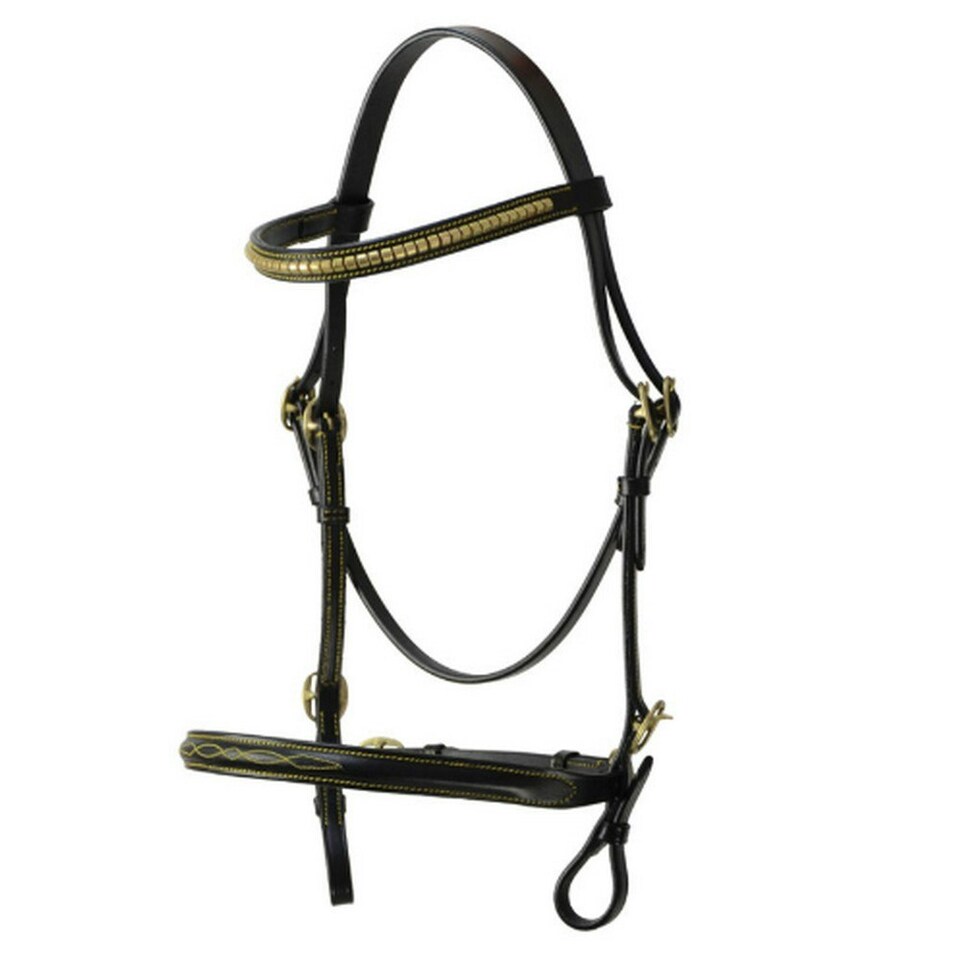 Hy In-Hand Leather Bridle - Brown - Pony