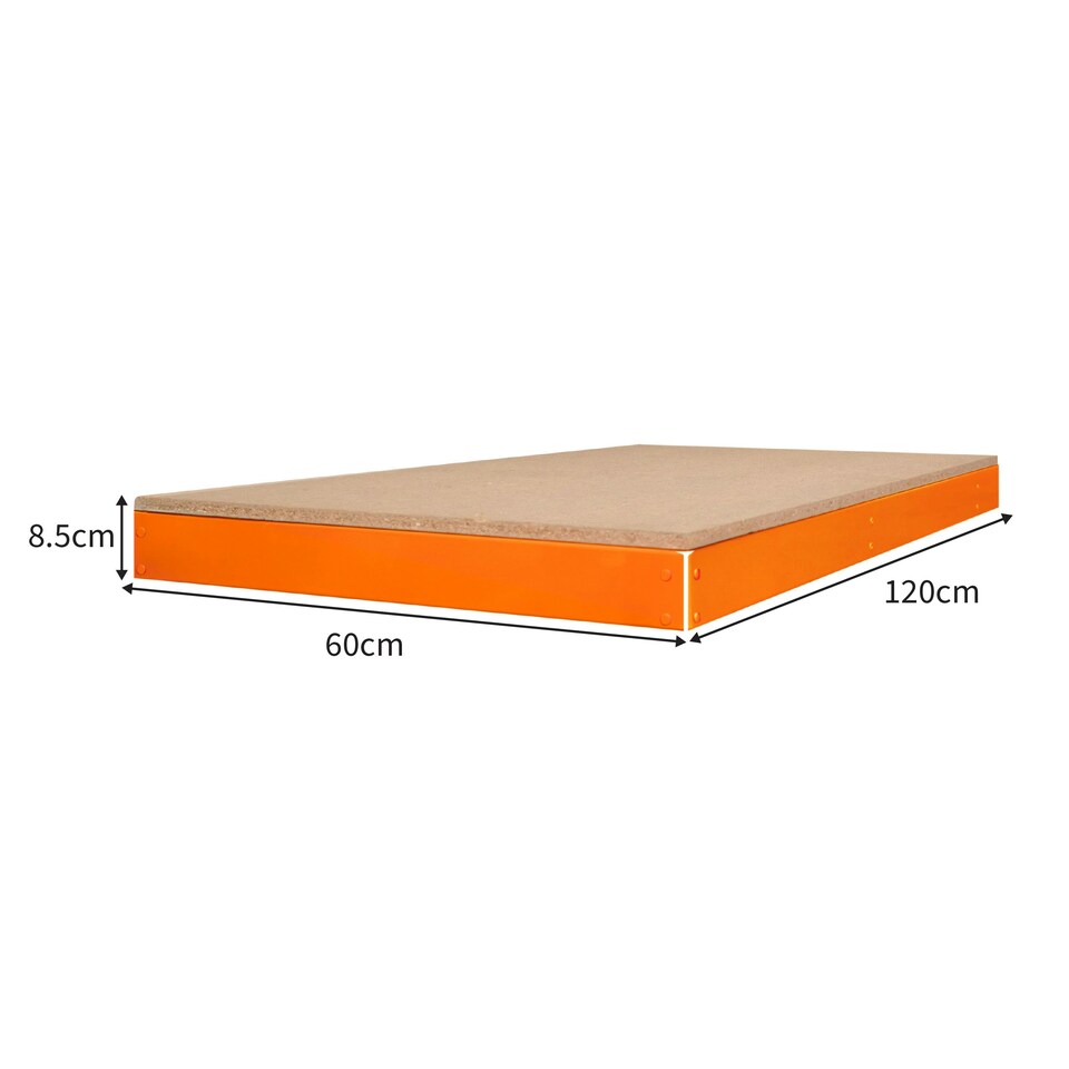 image 1 of S-Rax Workbench Additional Shelf - 120cm x 60cm Orange