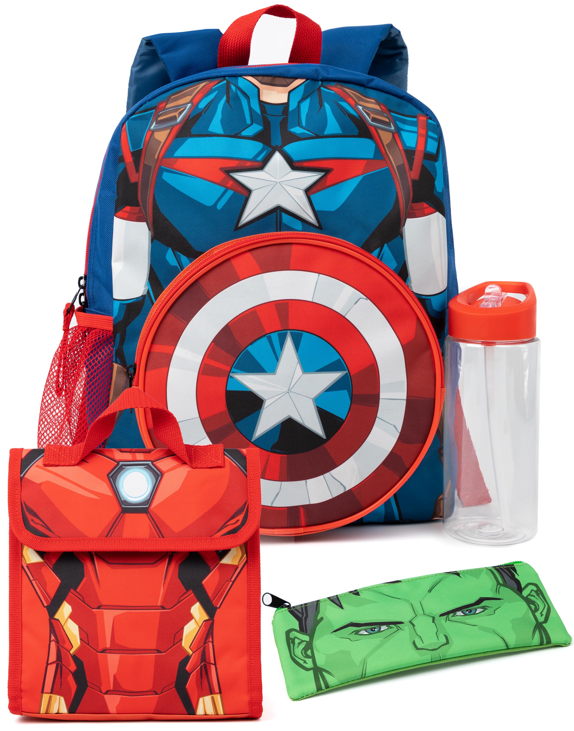 avengers backpack for kids Marvel Iron Man Captain America Black Blue This Marvel Avengers Boys 11 inch Mini Backpack features one spacious main compartment with zipper closures Avengers Backpack for Boys School