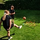 image 2 of Football Flick Urban Tekkers Pack 4-in-1 training equipment and game - Football Tic-Tac-Toe - Mini Football Goal- two passing hoops