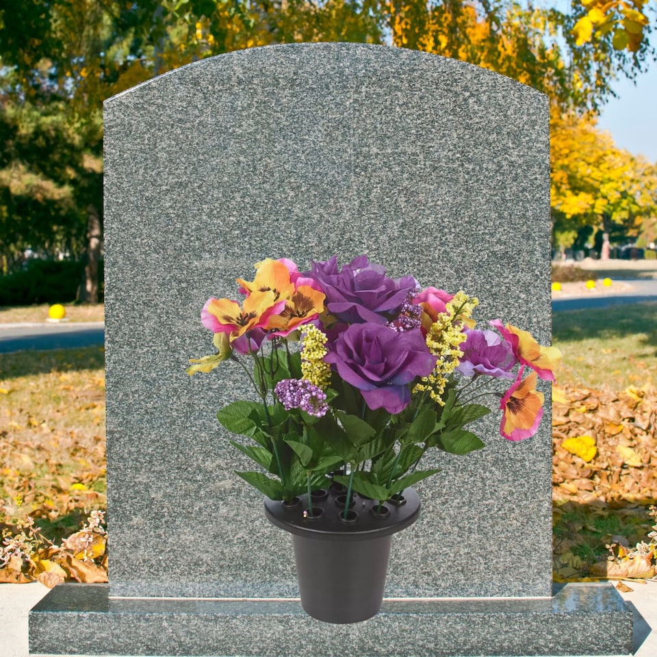 image 1 of Assorted Memorial Remembrance Grave Flowerpots | Multi | 1