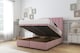 image 2 of Sloomy Langston Pink Plush Ottoman Bed With Mattress With 26" Strutted Headboard 5' King