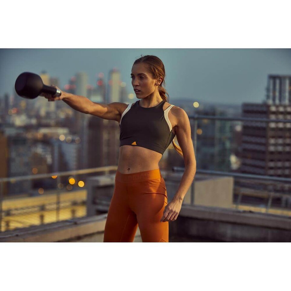 image 1 of Adidas 8kg Neoprene-Coated Cast Iron Kettlebell, Black | Black | Black | Not provided