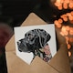 image 3 of Greeting Card Black Labrador Dog Lover Floral Watercolour Birthday