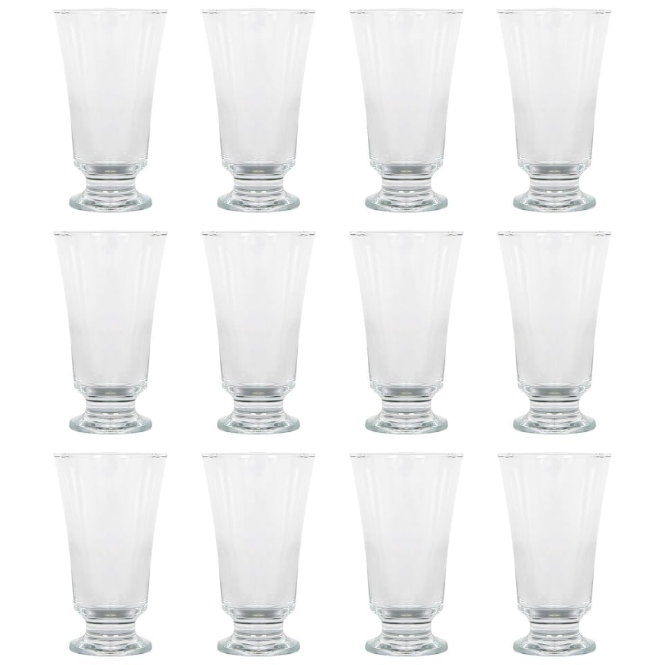 image 1 of LAV Troya Glass Footed Tumblers - 150ml - Pack of 12 Clear