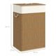 image 7 of HOMCOM Laundry Hamper with Removable Washable Liner Bag, Brown Brown
