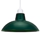 image 1 of Industrial Retro Designed Matt Forest Green Curved Metal Ceiling Pendant Shade | Green