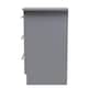 image 4 of Helmsley 3 Drawer Bedside Cabinet in Dusk Grey (Ready Assembled) | Grey | Dusk Grey