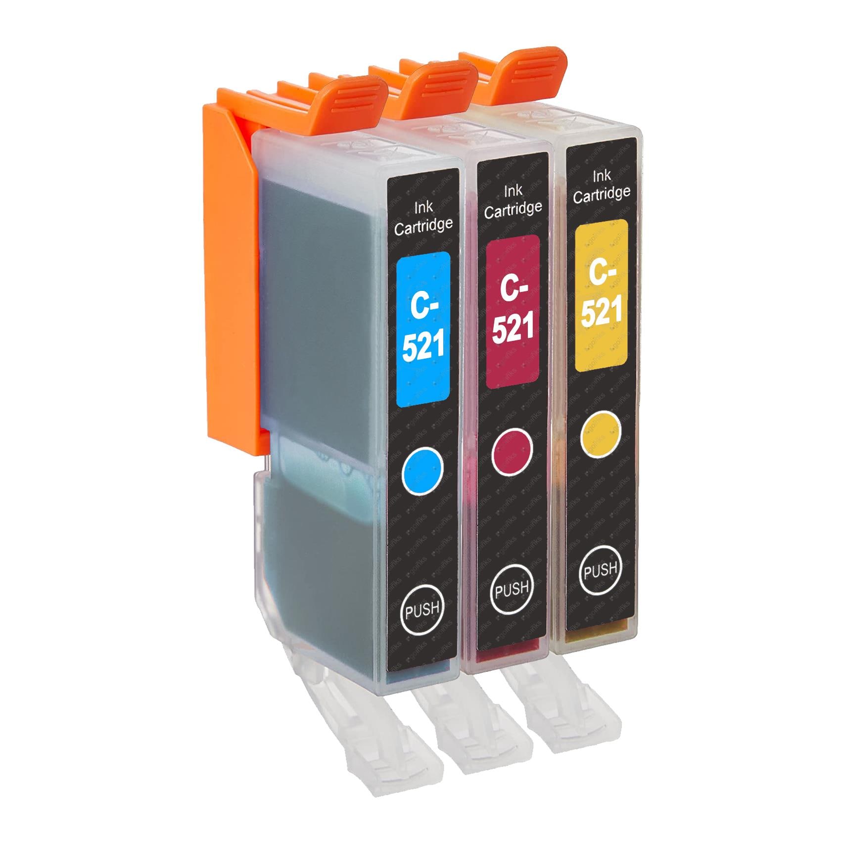 1 Compatible Set of 3 C/M/Y Canon CLI-521 Printer Ink Cartridges (Colour Set)