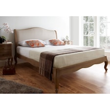 Oak Finish Super King Size Bedframe in Light Brown