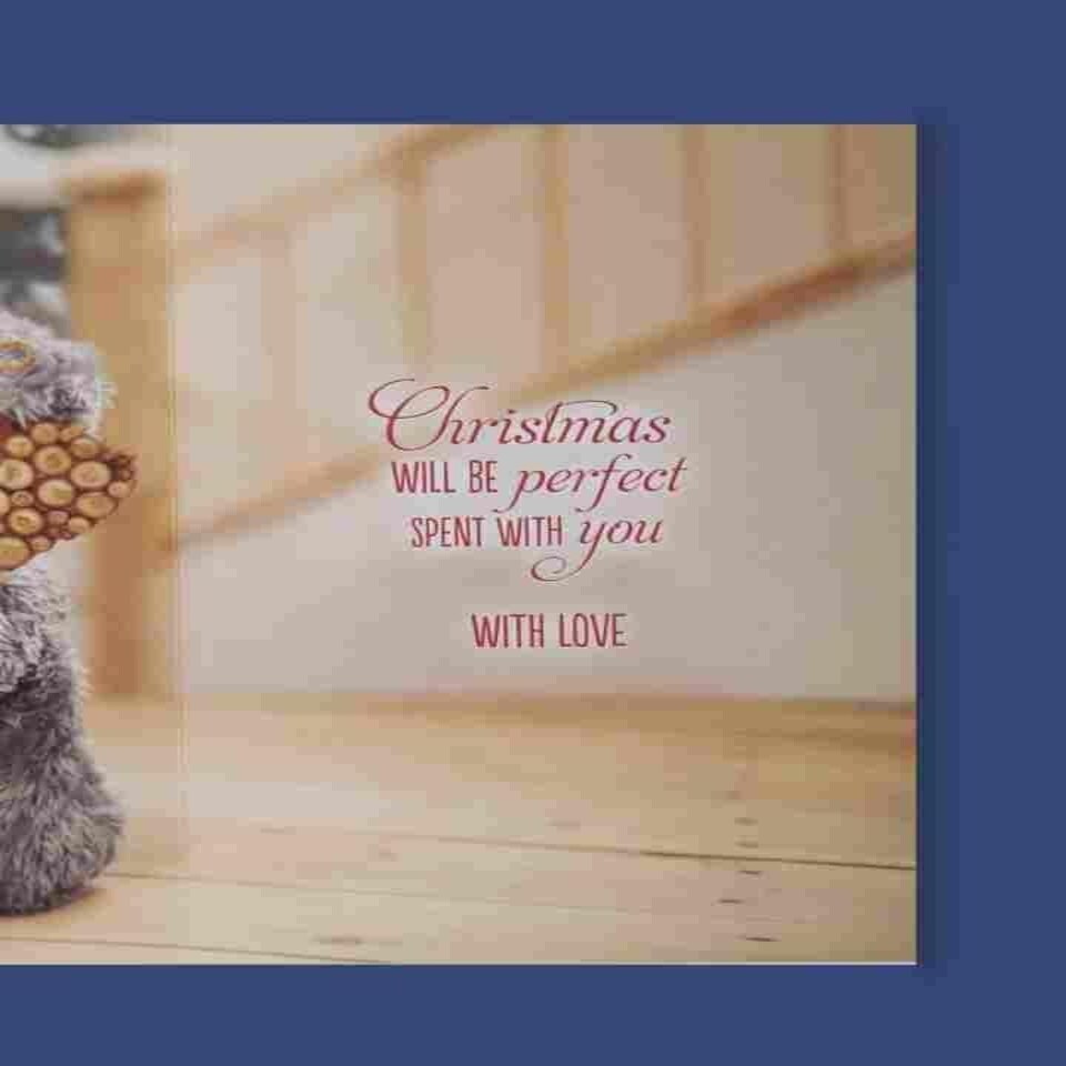 image 1 of Me To You Tatty Teddy 3D Holographic Christmas Card - Boyfriend