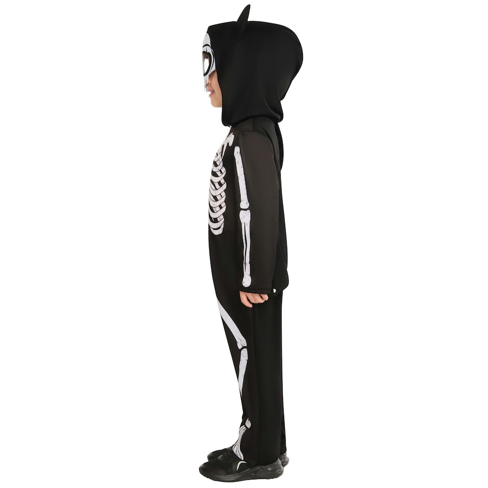 image 1 of Bristol Novelty Childrens/Kids Skeleton Bat Costume - Black/White - 4 Years 4