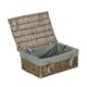 image 1 of 35cm Antique Wash Wicker Picnic Basket with Lining Grey | Grey | One Size