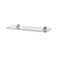 image 1 of Harbour Housewares Rounded Floating Glass Shelf - 40cm - Metallic Brackets - Bathroom Shower Storage Vanity Display Unit Shelf | Gold | Gold | 1