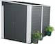 image 1 of 9 x 6 ft Trimetals Titan 960 Pent Roof Metal Shed - Double Door | Grey