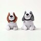 image 1 of Homescapes Set of 2 Brown and Grey Dog Doorstops