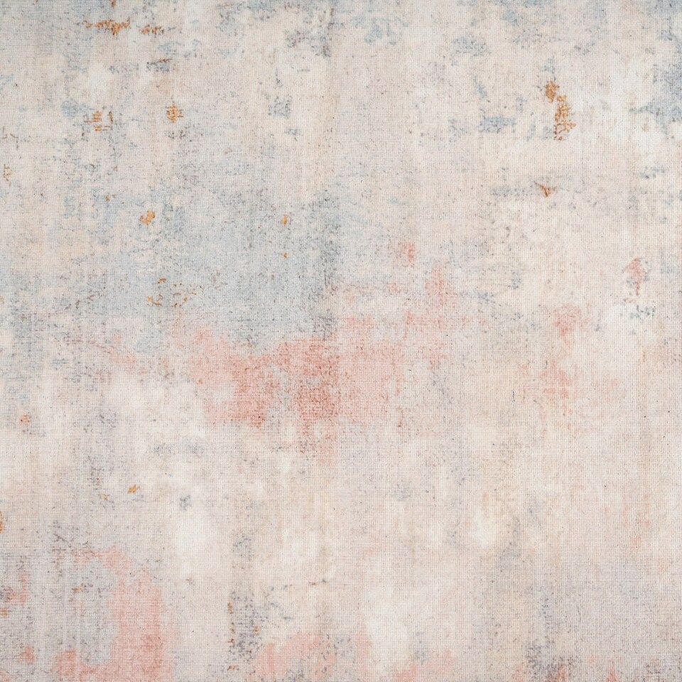 image 1 of KUKOON Beige Pastel Pink Distressed Abstract Washable Living Room Area Rug 120cm x 170cm