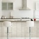 image 3 of NuWallpaper NU2238 Mid-Century Brick Peel & Stick Wallpaper, White Multi