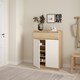 image 8 of Naia Shoe Cabinet with 2 Doors 1 Drawer in Jackson Hickory Oak and White