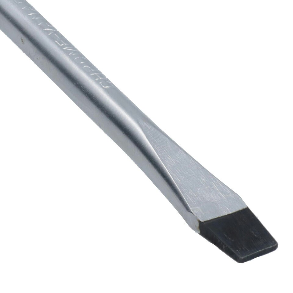 image 1 of Flat Head Extra Long Screwdriver Total Length 400mm with Rubber Handle TE692