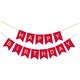image 1 of Happy Birthday Party Banner Red