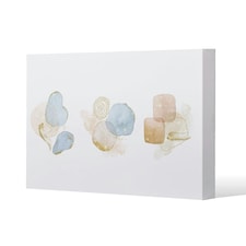 beige watercolor illustration & elements (Canvas Print) 152 x 101 x 4cm