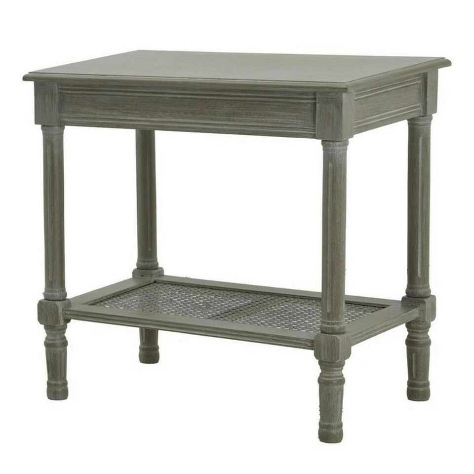 image 1 of The Serene Rattan Collection Side Table - Wood - L40 x W60 x H60 cm - Grey Grey