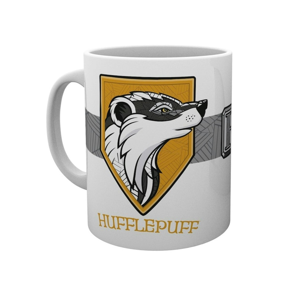 Harry Potter Stand Together Hufflepuff Mug - White/Mustard/Grey - One Size